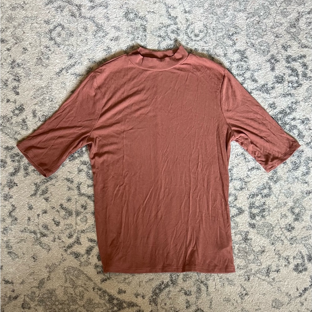 Ribbed medium sleeve shirt